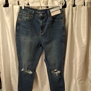 Arizona Jean Company High Rise Curvy Mom Blue Jeans 13